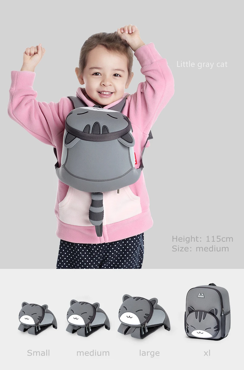 Детская сумка для мальчиков и девочек, Nohoo, школьные сумки, mochila escolar, новинка года, водонепроницаемый рюкзак для детского сада с 3D рисунком, для детей возрастом от 1 года до 3 лет