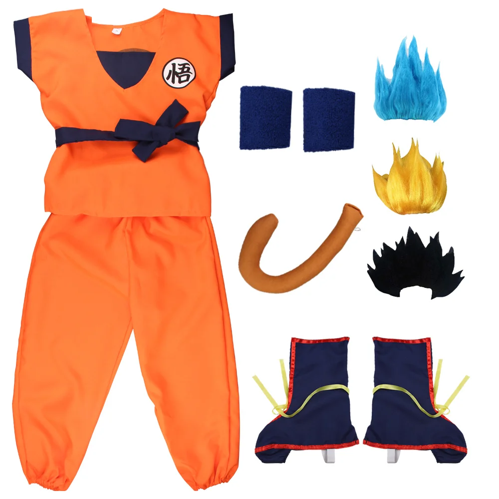 Детский карнавал Z Son Goku Аниме косплей костюмы Гоку солнце маскарадное платье