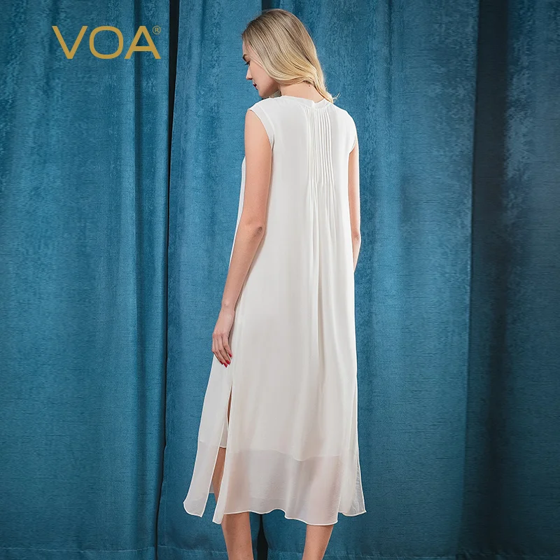 Voa 2017 летнее бескрылое о &quotбелые офисы&quot платье с запахом лето женское платья