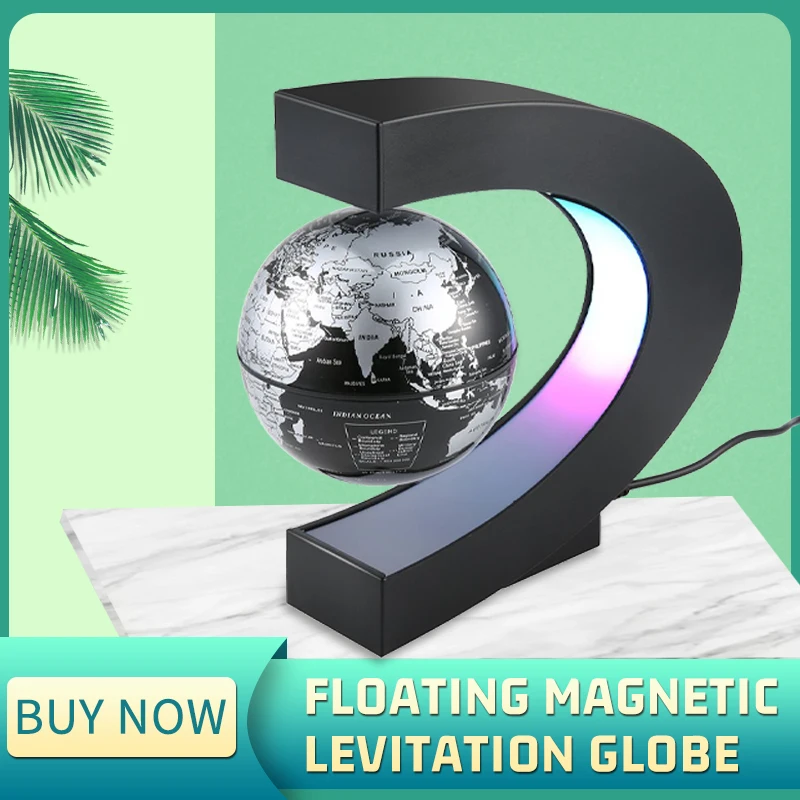 

World Map Magnetic Levitation Globe Light Novelty Ball With Electronic Antigravity Lamp Birthday Gifts Home Decoration