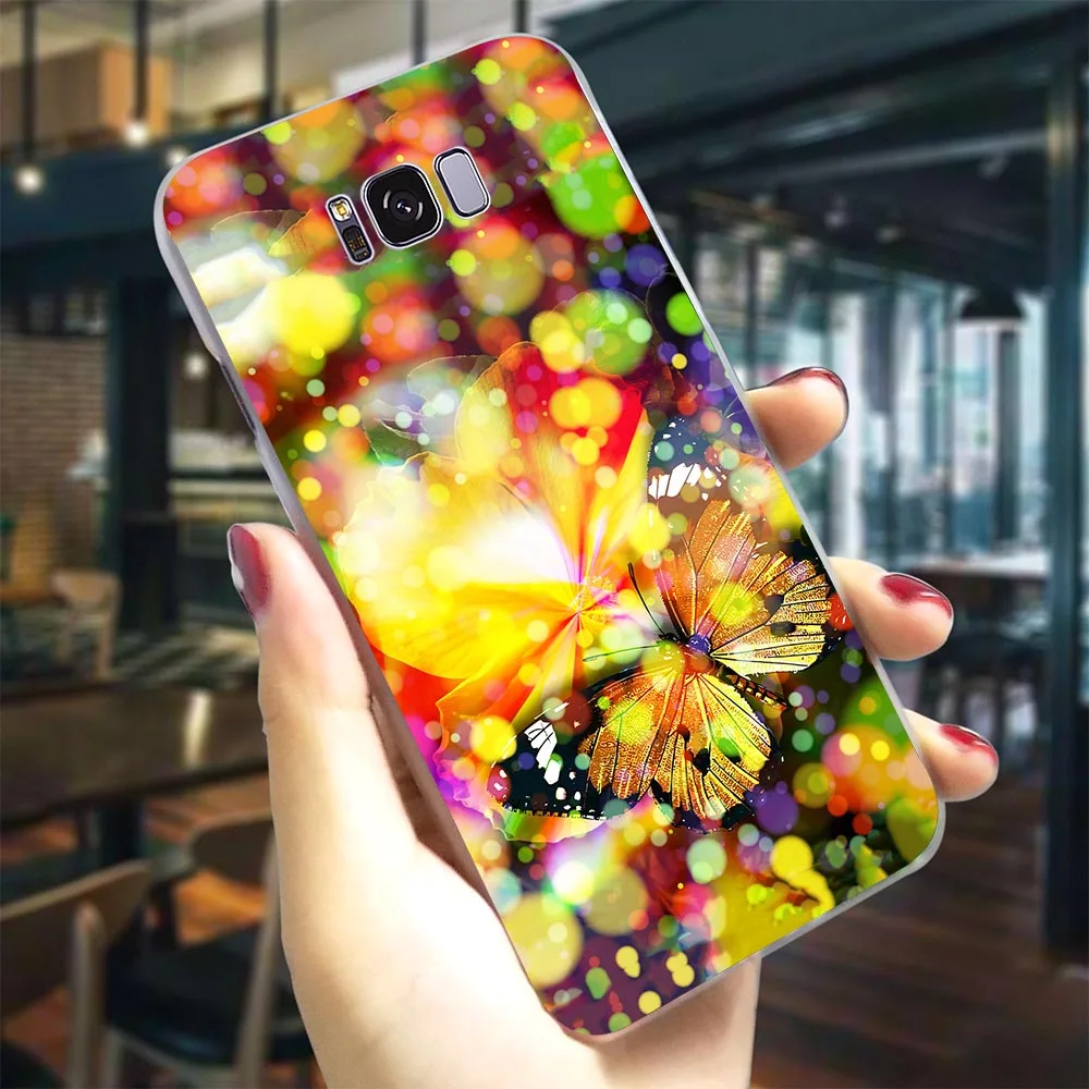 Арт бабочка чехол для телефона samsung S10 плюс Чехол Note 8 9 10 M10 M20 M30 S6 S7 край S8 S9 S10se