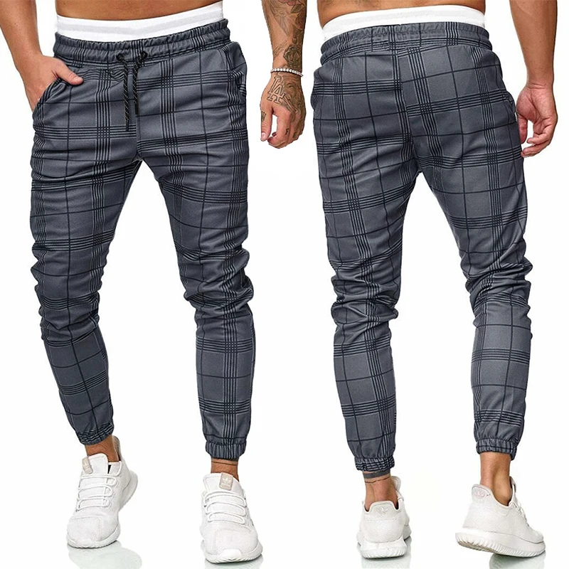 Adisputent Men's Outdoor Pants Male Spring Autumn Slim Fit Drawstring Pockets Sweatpants Trackpants Casual Long Trousers New | Мужская