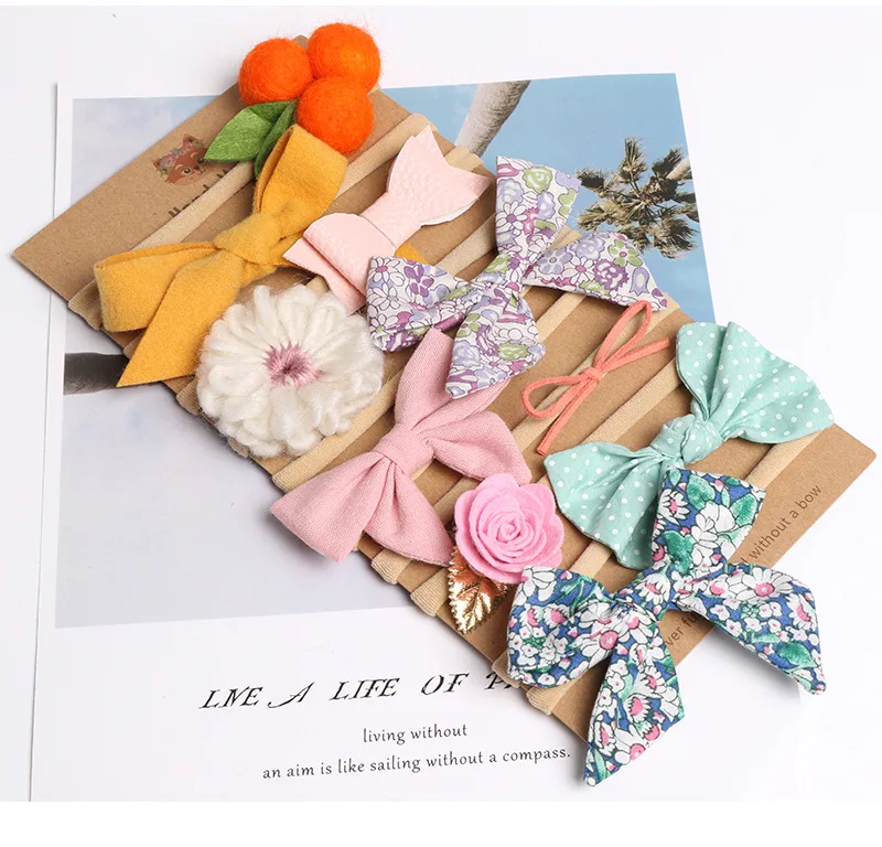 Одежда для маленьких девочек повязка на голову с 10 шт./компл. эластичная