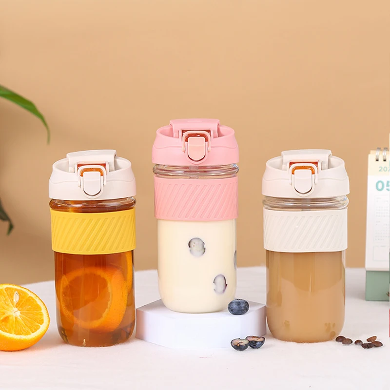 Портативная кофейная кружка Holaroom Красивая стеклянная чашка бутылка для воды с