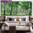 5d diy алмазная живопись березы изображение дерева Стразы, мозаика полная вышивка алмазная живопись, домашний декор, TT6110