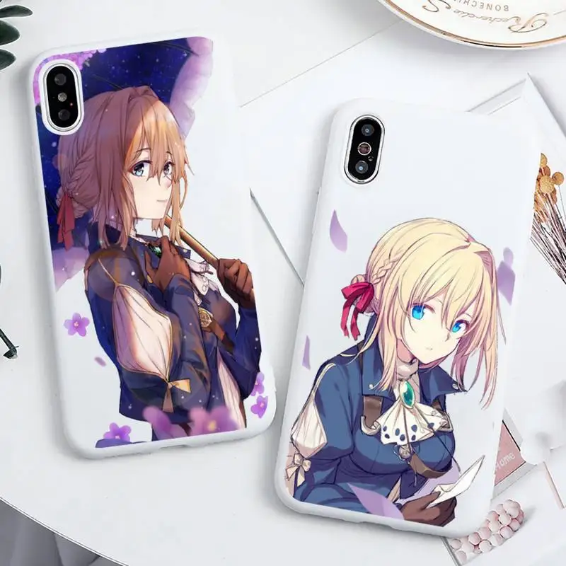 

Violet Evergarden Phone Case Candy Color for iPhone 11 12 mini pro XS MAX 8 7 6 6S Plus X 5S SE 2020 XR cover funda