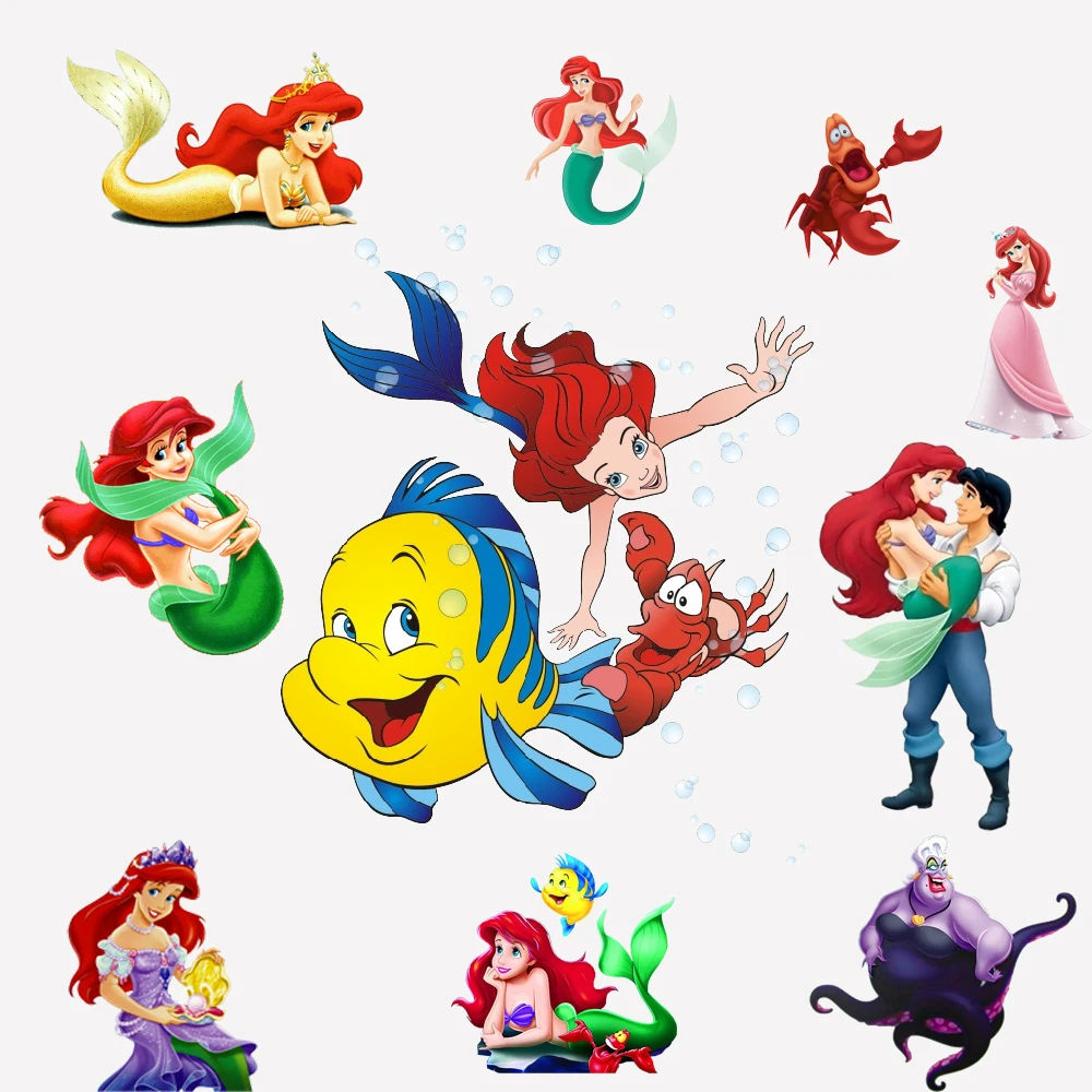 Маленькая Русалочка Ариэль принц наклейки на стену Декор виниловый плакат