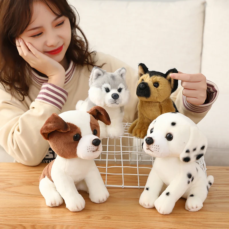 20cm Lifelike Jack Russell Terrier Dalmatians Plush Toy Cute German Shepherd Dog Husky Doll Home Decoration Pet toys