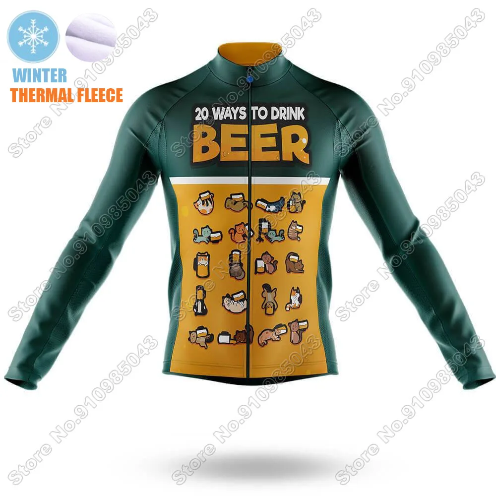 2021 велосипедная Джерси Beer Drink одежда для велоспорта с длинным рукавом рубашки