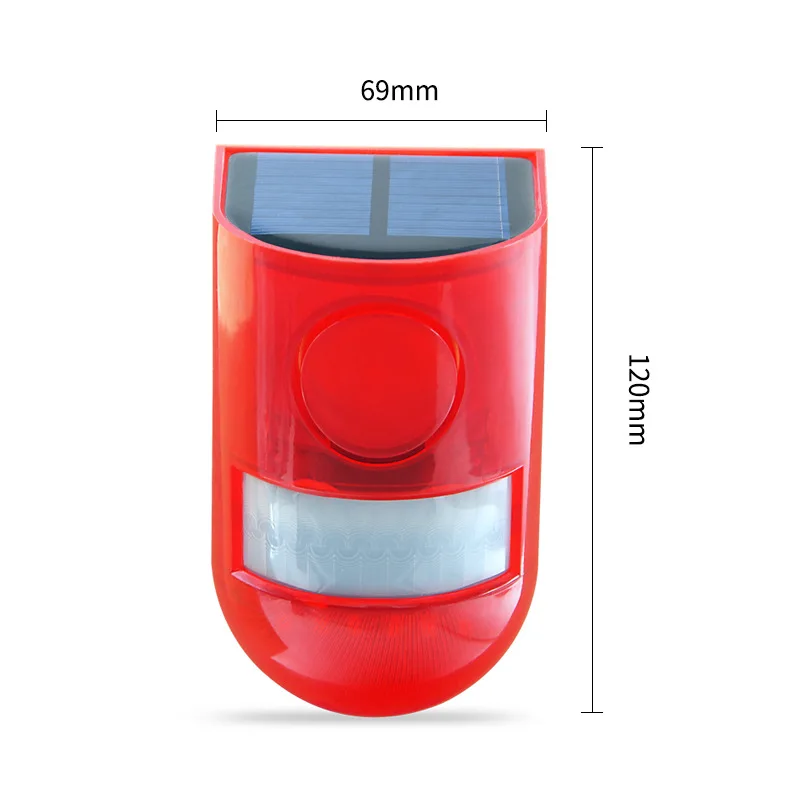 

Solar Sound Light Alarm Lights Motion Detector 110db Alarm Waterproof Security Siren Light SGA998