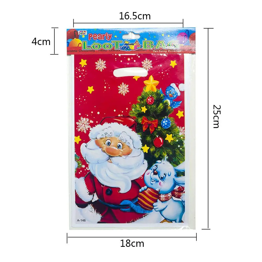 

10Pcs/lot Cute Cartoon Gifts Bags Christmas Cookie Packaging Self-adhesive Plastic Bags For Biscuits Birthday Candy Cake Package