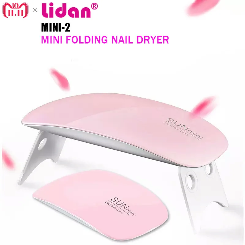 

Lidan SUNmini 6W LED Nail Dryer Portable USB Cable UV Curing Lamp Light Mouse shape For Gel Based Polishes Manicure Gel Machine