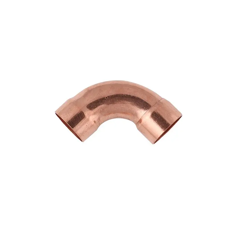 

12.7mm Red Copper Welding Pipe Fitting Thickness 0.7mm Equal R Socket Elbow Connector for Refrigeration