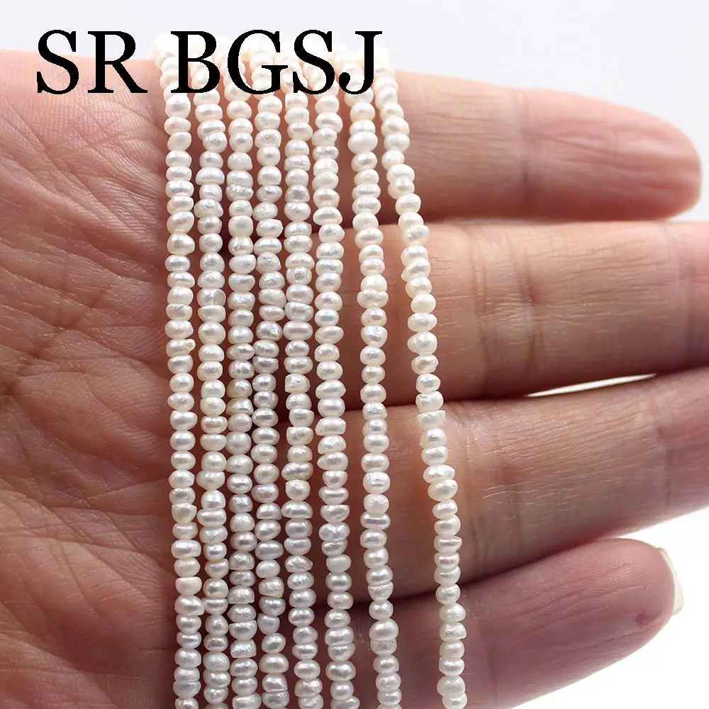 Бесплатная доставка 2 3 мм белый натуральный пресноводный жемчуг ювелирные