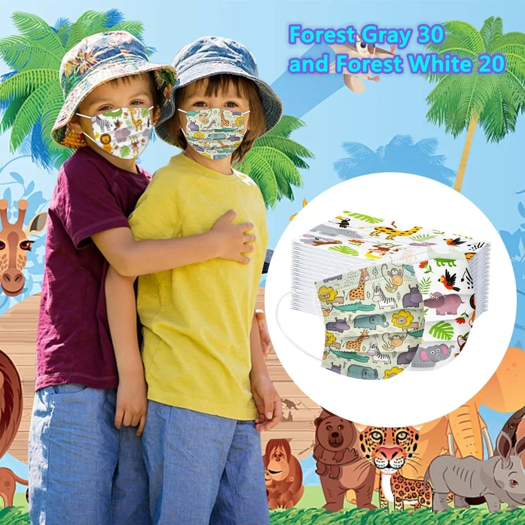 

Fashion 50pcs Children's Mask Disposable Face Mask Industrial 3ply Ear Loop Women Outdoor Protective Maschere
