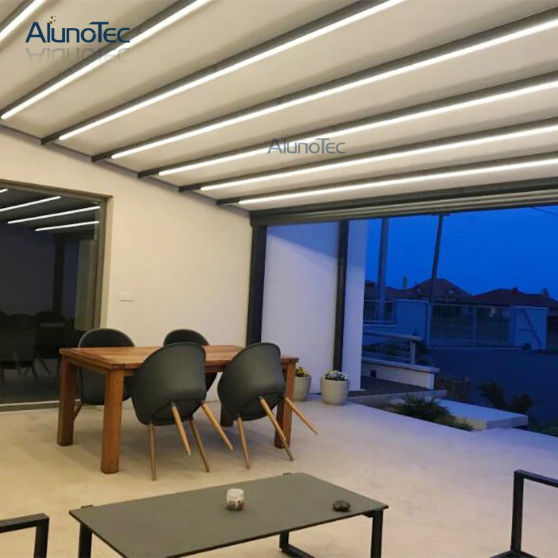 Водонепроницаемый убирающийся навес моторизованные системы Pergola 5 м ширина x