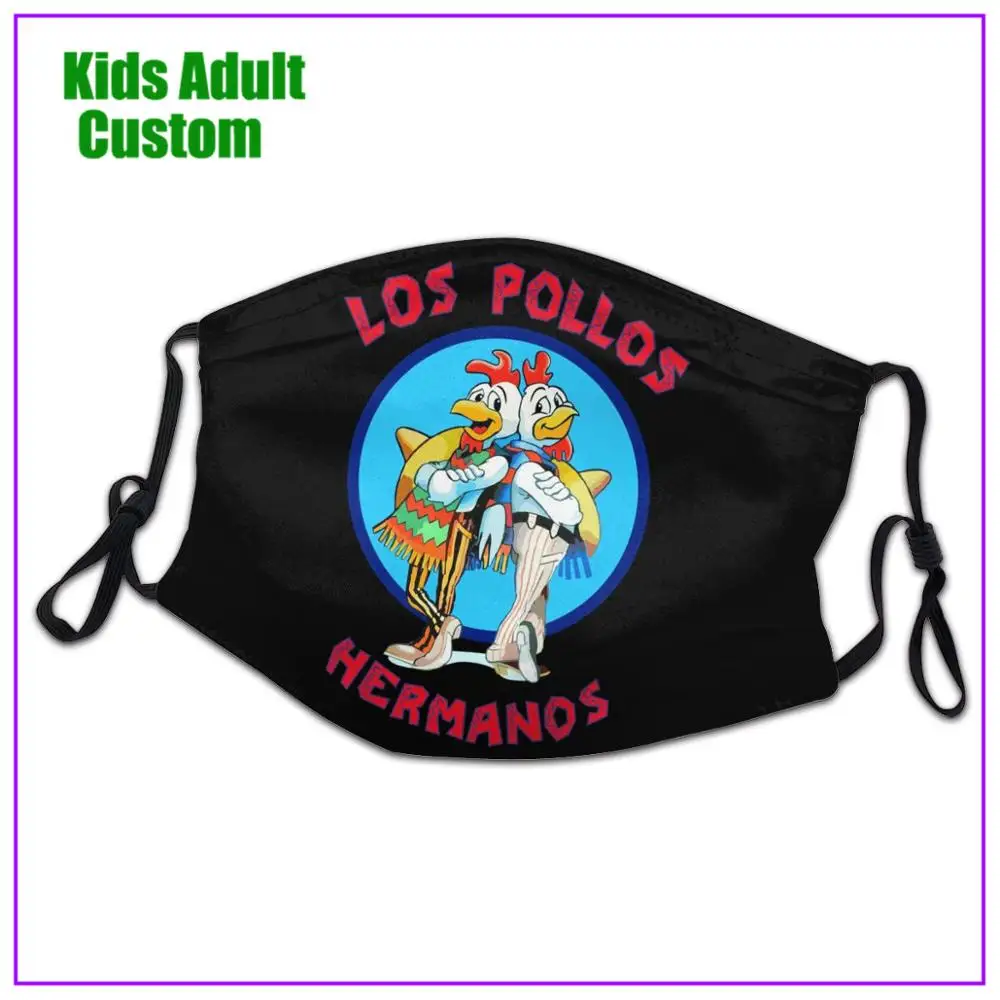 Детские Для мужчин женщин Los Pollos Hermanos маска на лицо многоразовые щит для защиты от