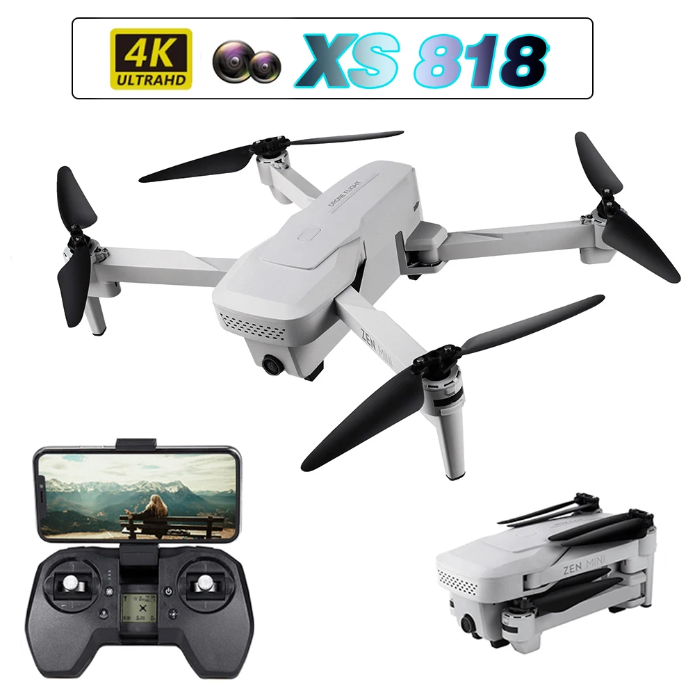 Visuo Xs818 GPS Drone with 4K HD Dual Camera Altitude Hold Follow Optical Flow RC Quadcopter Helicopter VS E520S SG907 | Игрушки и хобби