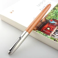 classic wood fountain pen 0 38mm extra fine nib calligraphy pens stationery office school supplies ink pen