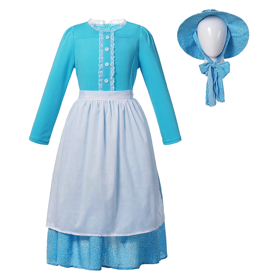 Калифорнийский костюм платье для пионерских девушек винтажное детское + шапка