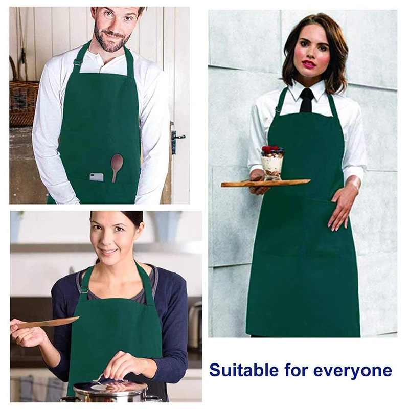 2 Pcs Womens Mens Aprons with Pockets Durable Restaurant for Chefs Kitchen DNJ998 | Дом и сад