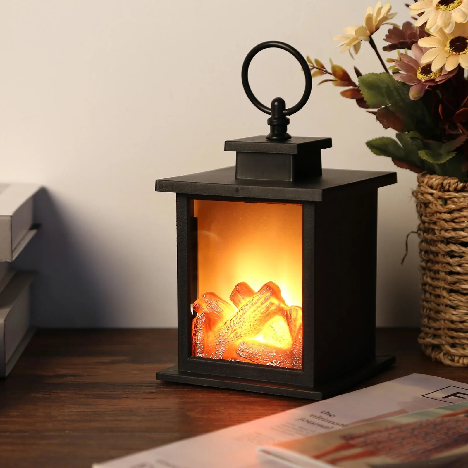 

Simulation LED Flame Carbon Lamp Fire Dynamic Home Christmas Lamp Fireplace Lamp Christmas Decoration Portable Lantern Hanging
