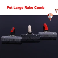 pet rake comb stainless steel needle comb grooming cleaning brush dog hair remover for medium large dogs golden retriever husky