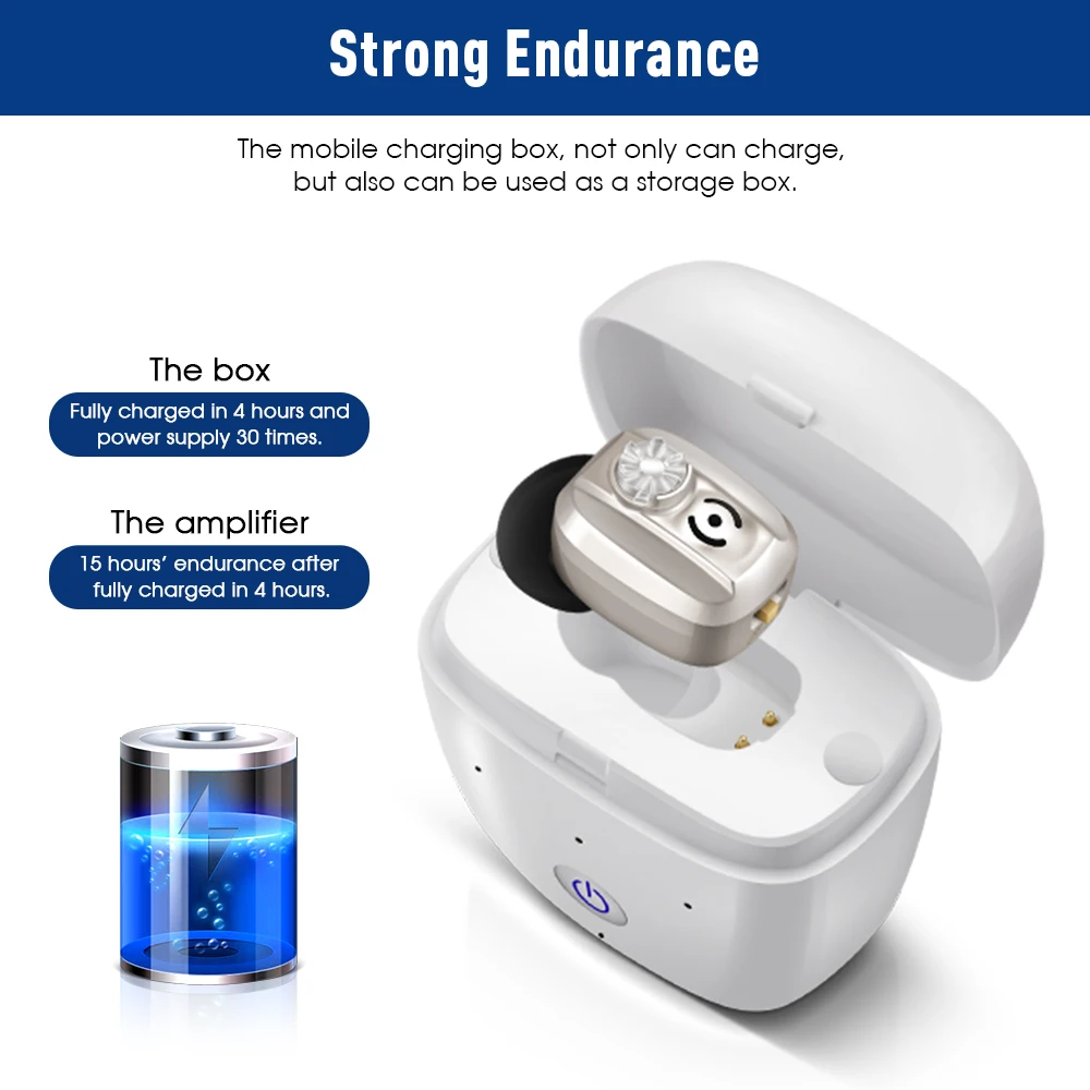 Невидимый цифровой мини слуховой аппарат с зарядным устройством|Слуховые