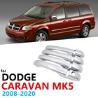 Роскошная хромированная внешняя крышка ручек для Dodge Grand Caravan MK5 2008  2020, автомобильные аксессуары, наклейки, набор крышек для 4 дверей