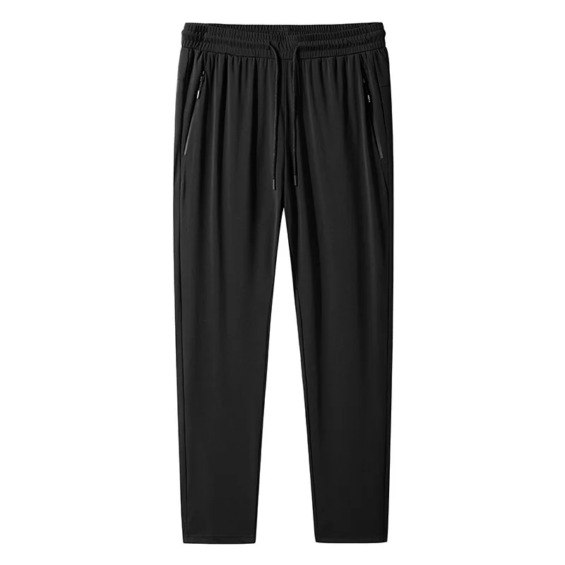 

Men's summer casual pants ice silk pants loose size sports pants elastic breathable thin straight leg pants