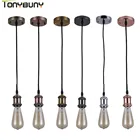 Креативный подвесной светильник на шнурке, Современная винтажная Подвесная лампа для бара, ресторана, спальни, большая Подвесная лампа для покупок E27