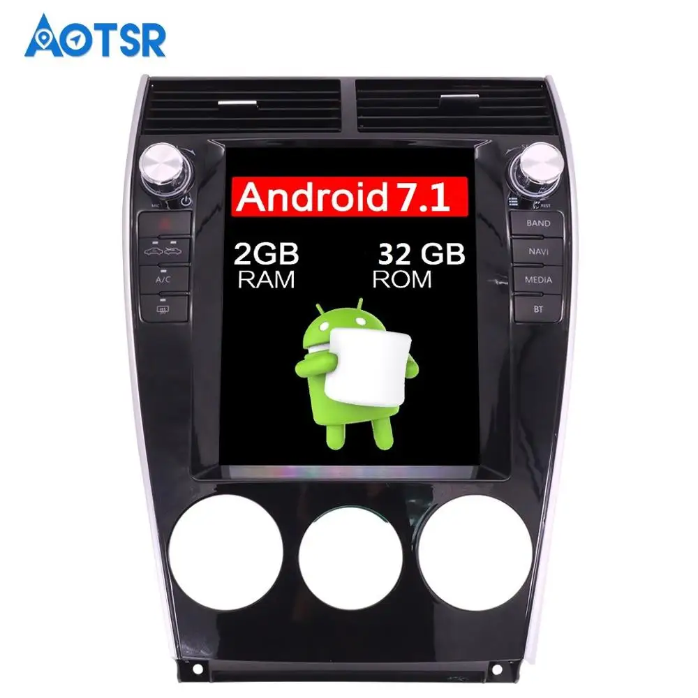 Автомобильный dvd плеер Tesla Style 10 4 дюйма Android 7 132 Гб ПЗУ GPS Navi для Mazda 6 2002 2015