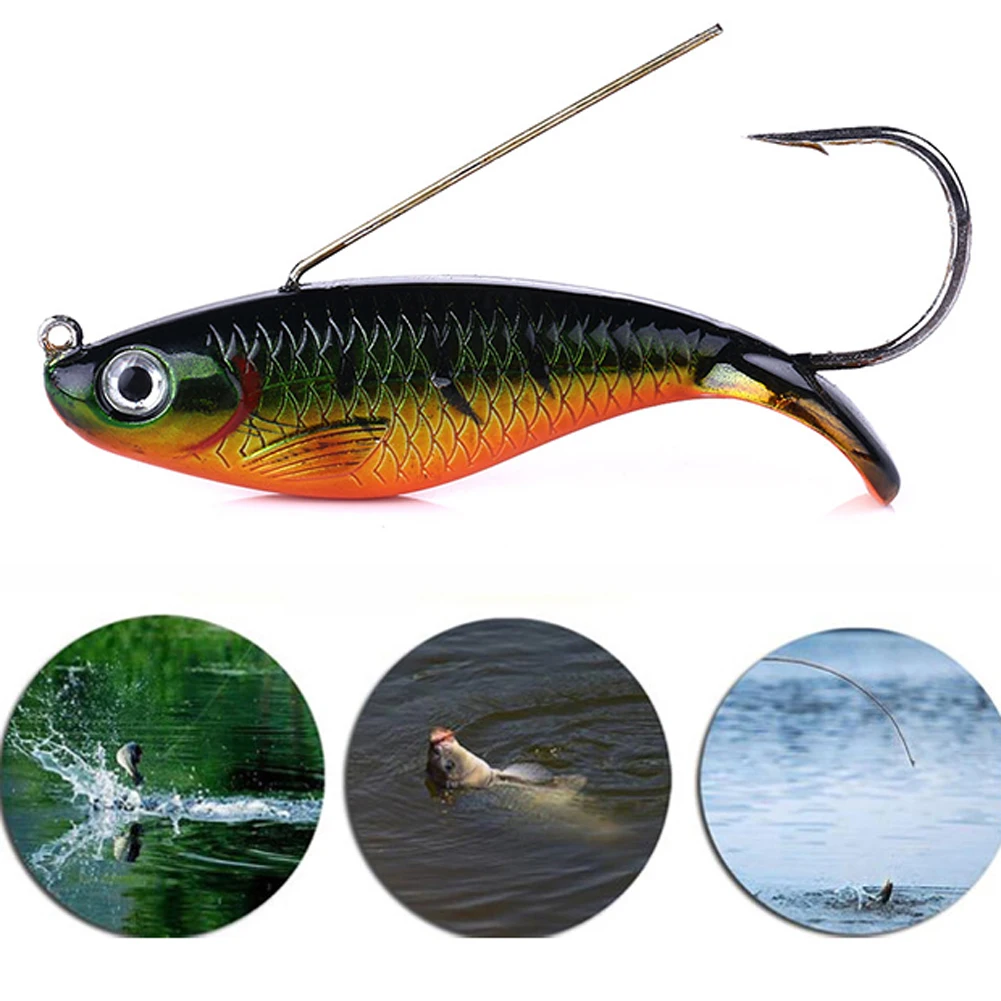 Рыболовная приманка без Weedless Shad погружная с одним крючком имитация анти висящая