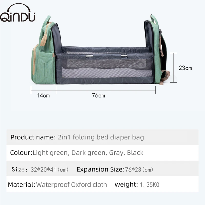 Сумка для подгузников рюкзак путешествий портативная большая вместительность