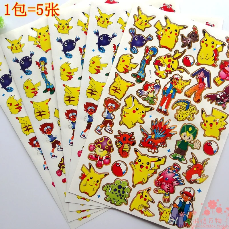 Стикеры классических игрушек Pokemon Детские из мультфильма эльф Пикачу | Игрушки и