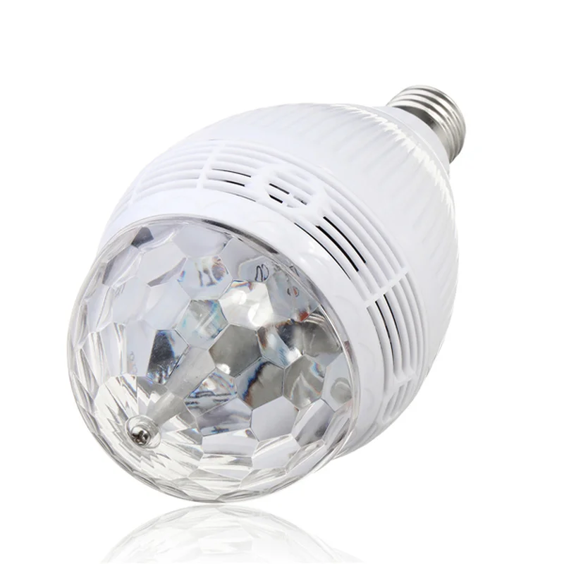 E27 цветной Авто вращающийся RGB светодиодный светильник сценический вечерние