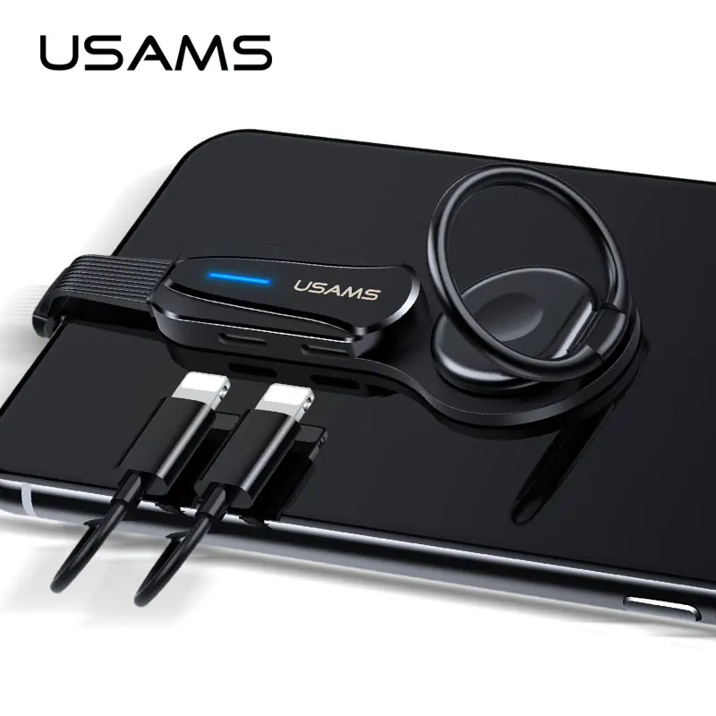 USAMS Тип C 3,5 мм Aux адаптер type-c OTG Аудио адаптер для samsung S10 S9 USB C к type C двойной QC PD 3,0 адаптер быстрой зарядки