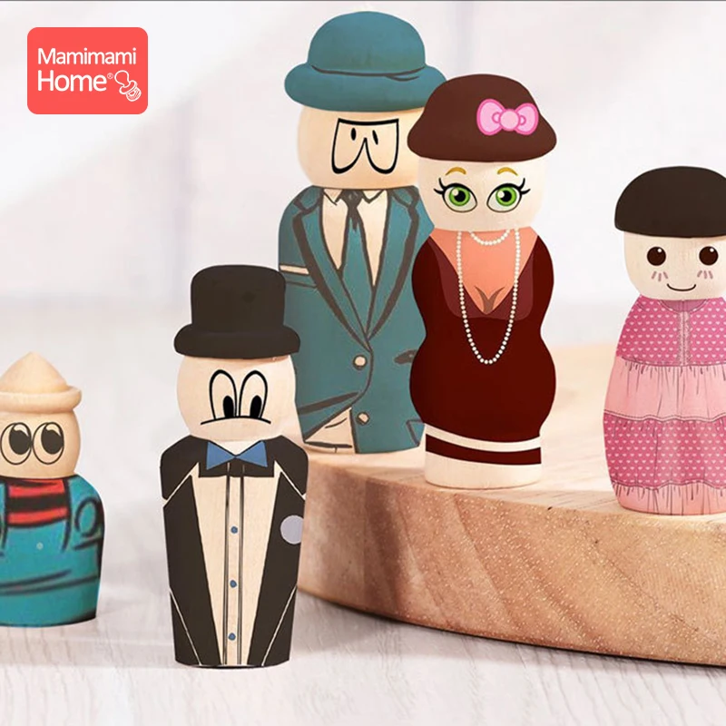 10 шт. деревянная кукла с коробкой ручной работы пустая грызуна детский