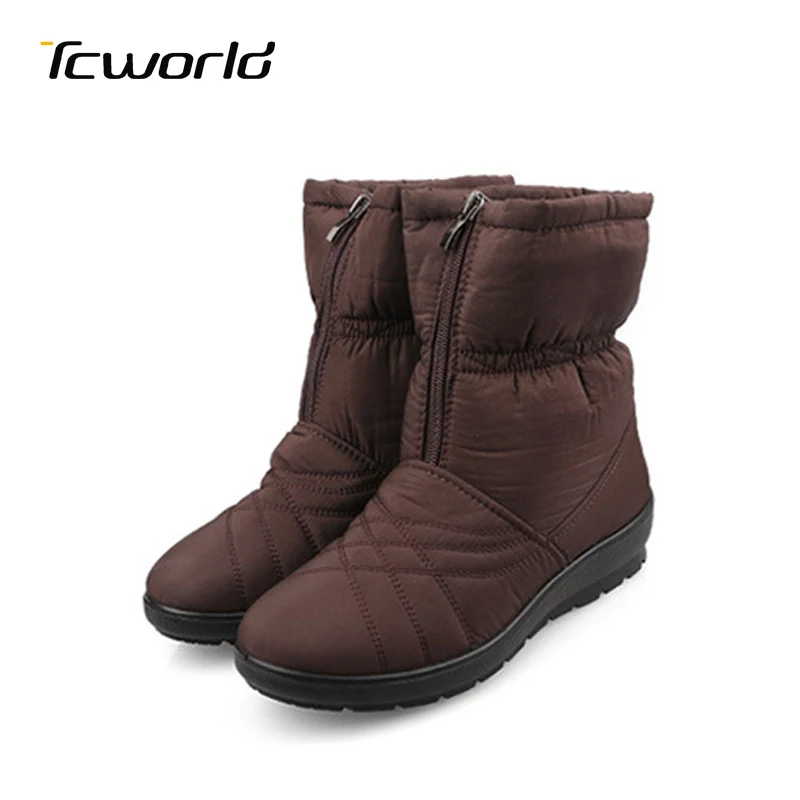 TCworld Ladies Ankle Boots Winter Snow Plush Warm Zapatos De Mujer Waterproof Non-slip Outdoor Hiking Cotton | Обувь