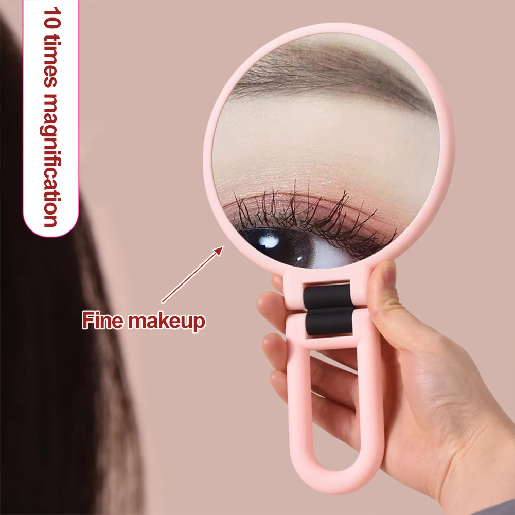 

2/5/10/15X Magnifying Makeup Mirror Hand Mirror Portable Folding Makeup Vanity Mirror Double Sided Handheld Mirrors Makeup Tools