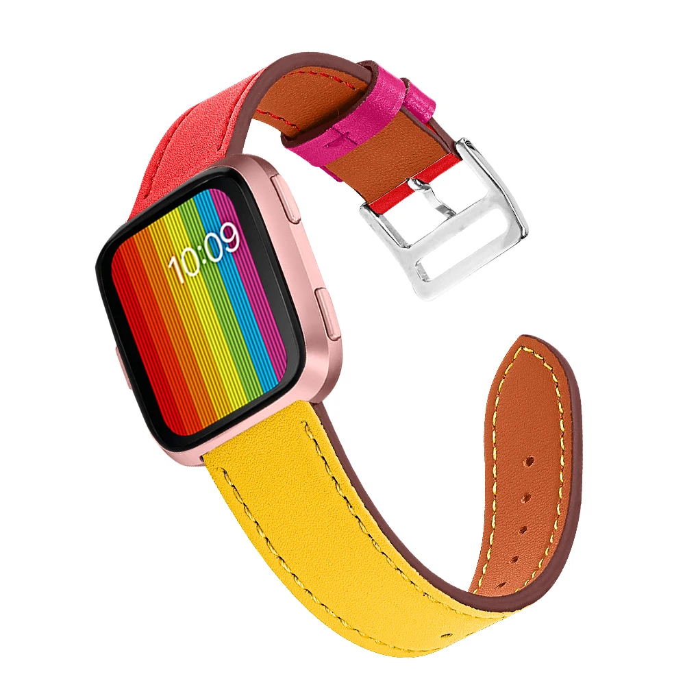 OULUCCI кожаный ремешок для наручных часов для Fitbit Versa Ремешок Браслет ремень для Fitbit Versa Браслет Смарт часы