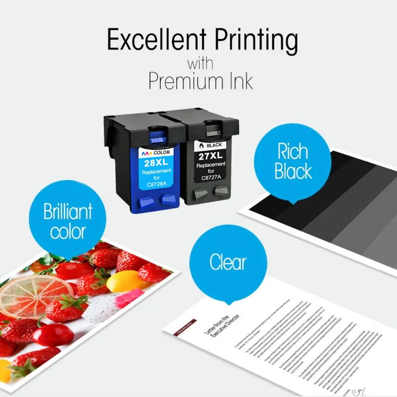 Цвет 27XL 28XL картридж для hp 27 28 чернильный hp27 hp28 струйного принтера Deskjet 3320 3325 3420 3535