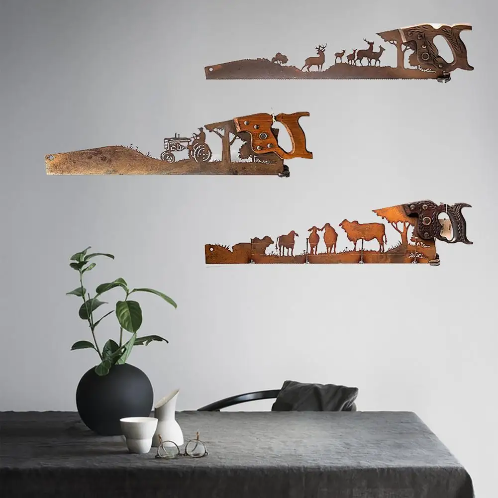 

Saw Wall Decoration Delicate Durable Metal Exquisite Home Garden Saw Ornament Practical and Sturdy for Home