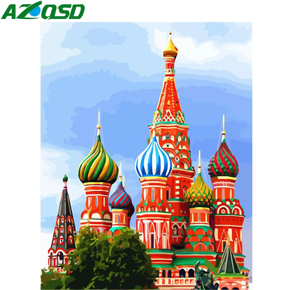 AZQSD Раскрашивание по номерам сделай сам Декор для дома акриловая краска масляная