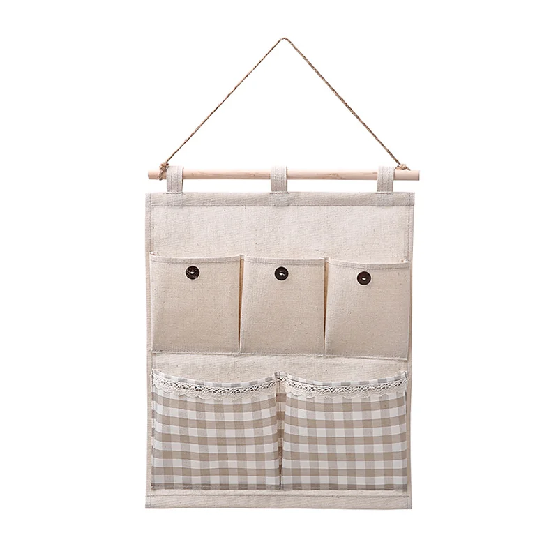 

Nice Home Organizer Storage Bag Asian Style Hanging Storage Bag Bedroom Bathroom Wall-mounted Storage Box Organizor wall storage
