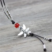 anslow fashion jewelry vintage retro wholesale lover couple dragonfly long necklace sweather chain bijoux charms low0027an
