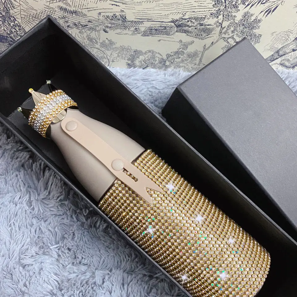 

350ML Stainless Steel Sparkling Diamond Thermos Bling Hot Water Bottle Diamond Vacuum Flask Coffee Mug