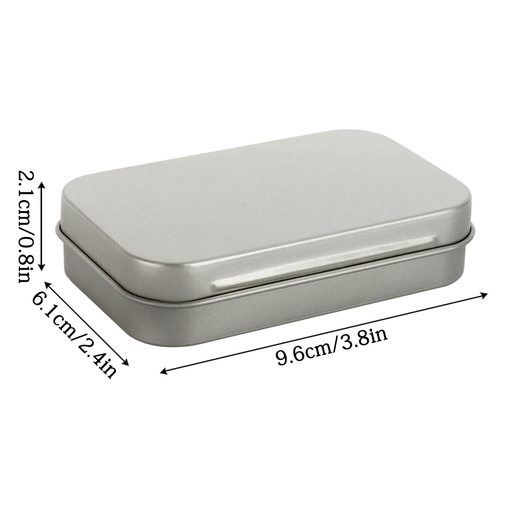 

6/12pcs Mini Iron Box Slide Cover Storage Box Wedding Jewelry Pill Cases Portable Tin Boxes Container Cosmetic Organizer