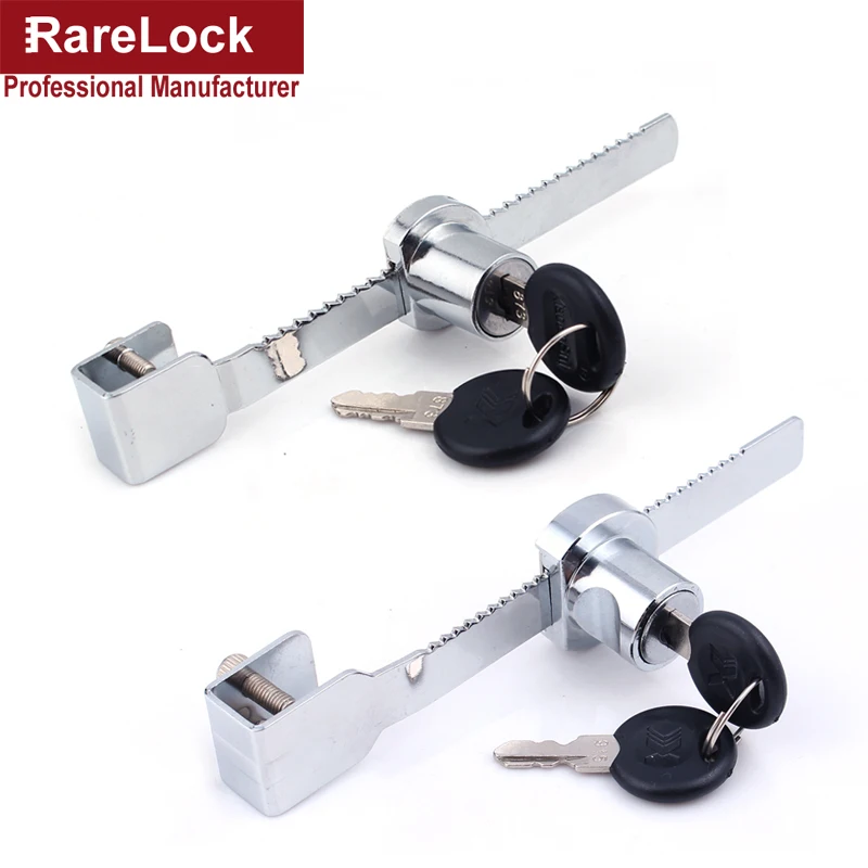 Rarelock раздвижная дверь замок дверь из оконного стекла защелка 2 ключа для гардероба офисная витрина MMS567 hh