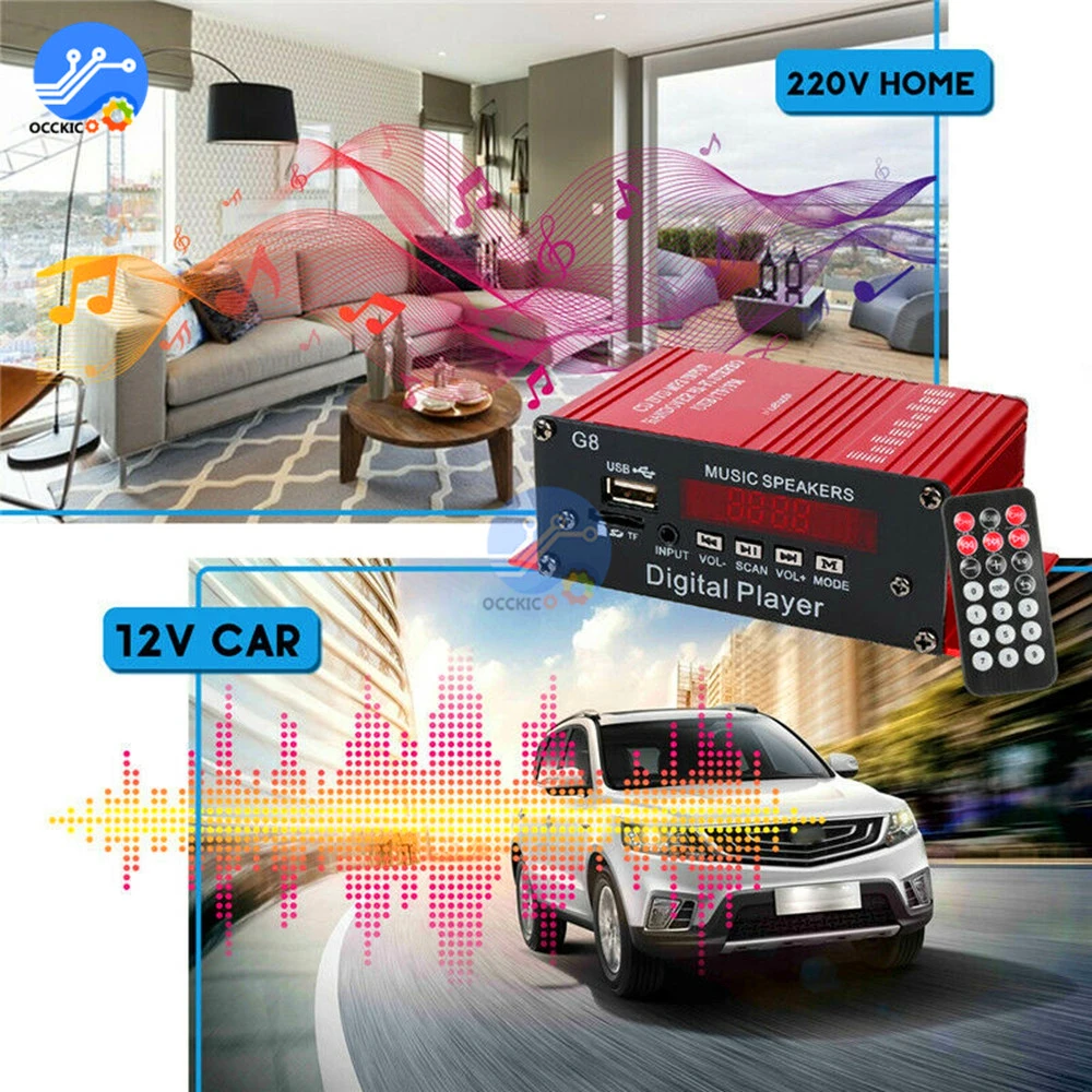 Автомобильный усилитель звука 12 В Bluetooth 220 В|Усилители мощности| |